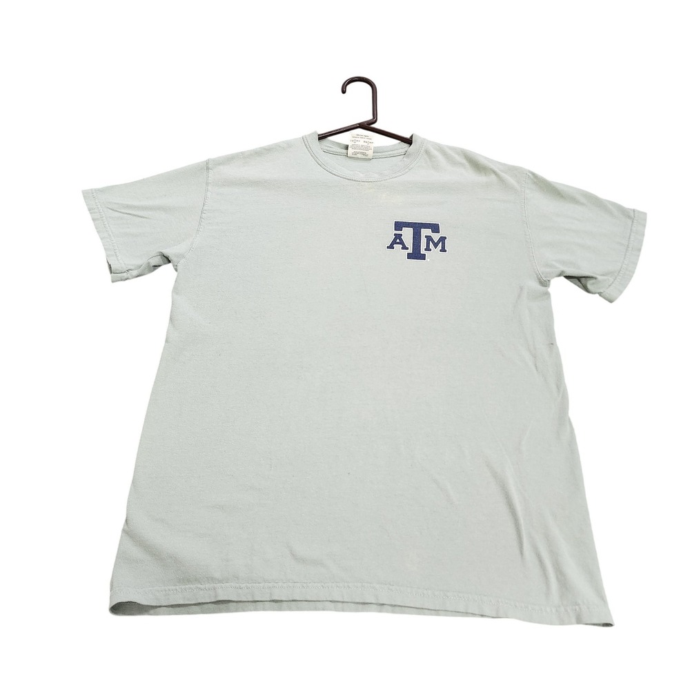 Texas A&M Aggies Shirt Mens Medium Green NCAA Football Comfort Colors Tee